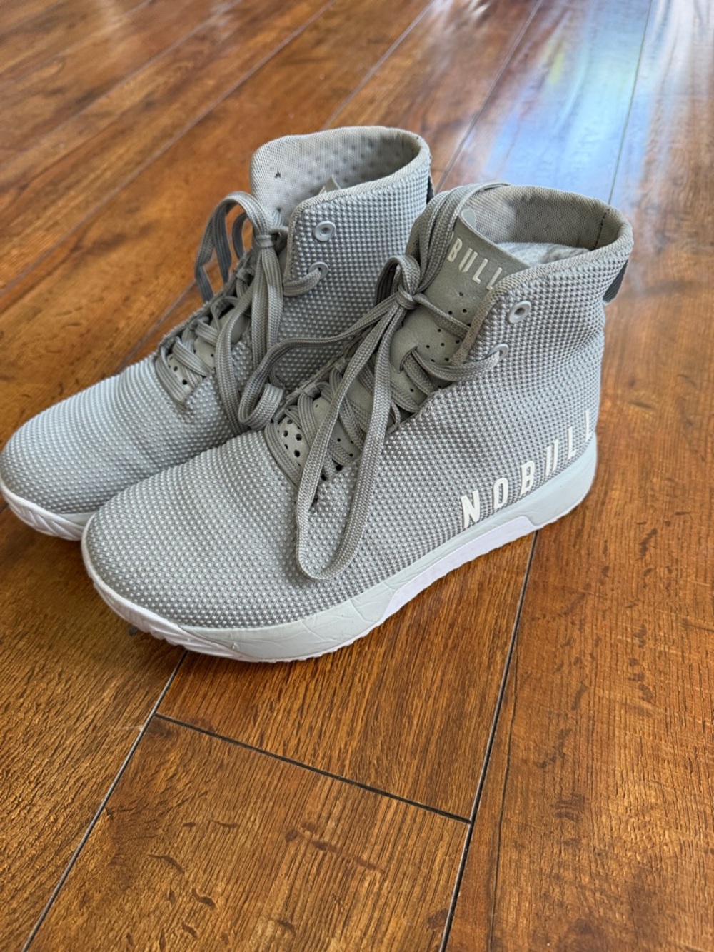 NOBULL Men's High-Top Training Sneakers in Light Gray